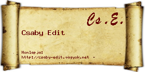 Csaby Edit névjegykártya